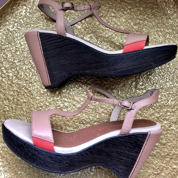 Jambu Shoes - Jambu Beige Leather Sport Wedges Size 9